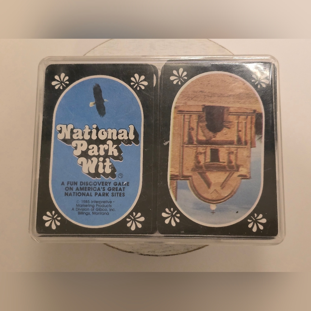 Vintage 1985 America's Great National Park Wit Discovery Playing Card Game ~Read